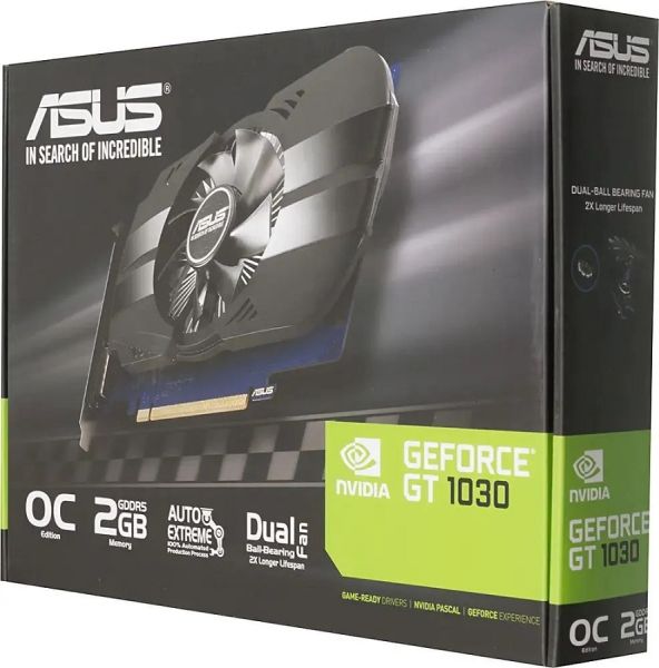 Видеокарта ASUS GeForce GT 1030, PH-GT1030-O2G , 2 Гб, GDDR5